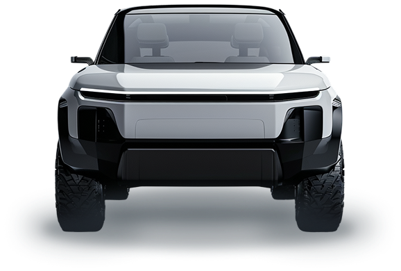 Front view of a vehicle